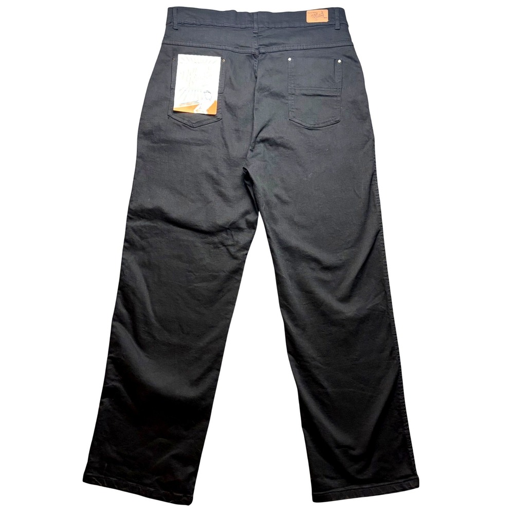 Hell Bunny Weston Womens XL Jeans Black Denim 40s 50s Vintage Rockabilly Pants - Picture 4 of 11